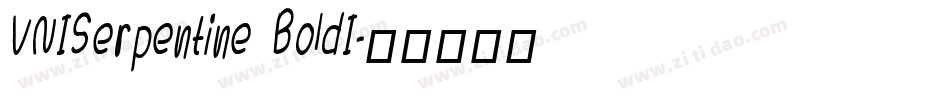 VNISerpentine BoldI字体转换